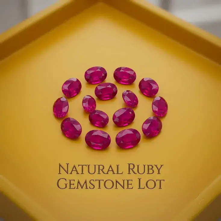 Natural Ruby Gemstone Lot – Red Manik Loose Stones for Astrology & Jewellery