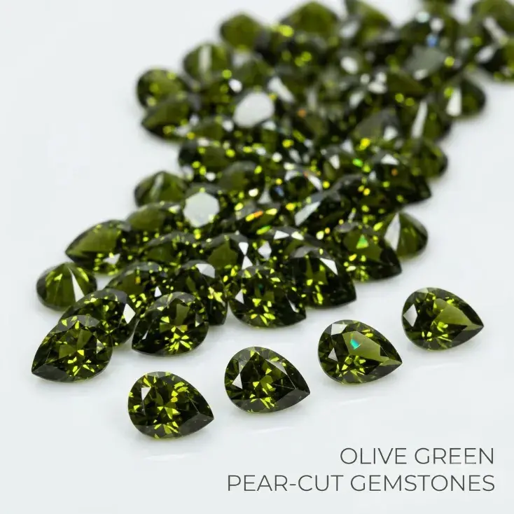 Natural Peridot Pear Cut Gemstone – Olive Green Loose Stone for Astrology & Jewellery