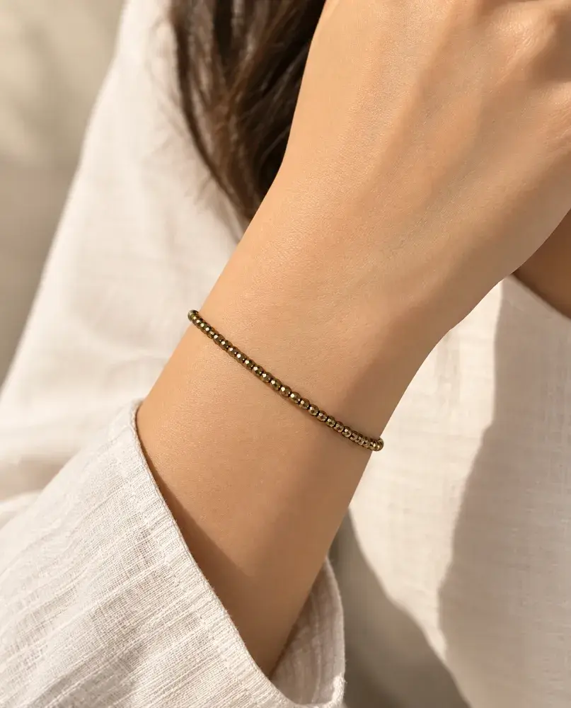 Pyrite Crystal Anklet – Prosperity, Abundance & Energy Protection