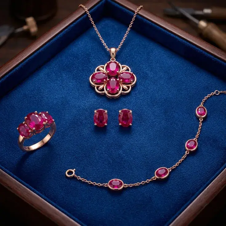 Natural Ruby Gemstone Lot – Red Manik Loose Stones for Astrology & Jewellery