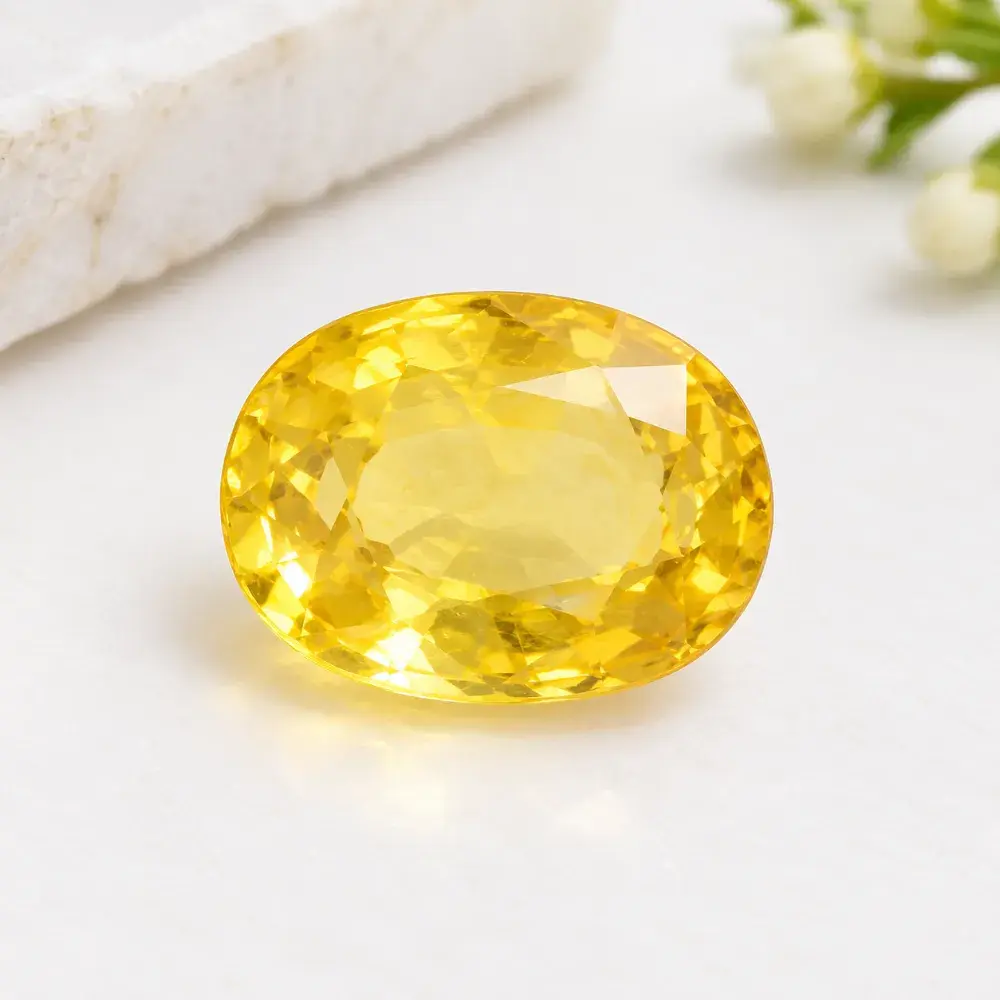Siloni Pukhraj Yellow Sapphire Loose Gemstone for Astrology