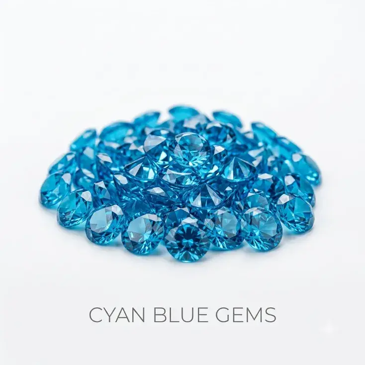 Natural Swiss Blue Topaz Gemstone — Round Faceted Loose Stones