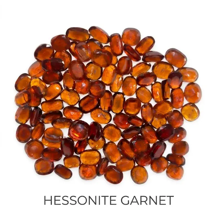 Natural Hessonite Garnet (Gomed) Gemstone —  Astrological Stone for Rahu