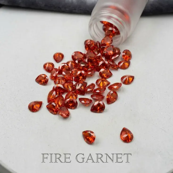 Natural Fire Garnet Gemstone Lot – Orange Red Loose Stones for Astrology & Jewellery
