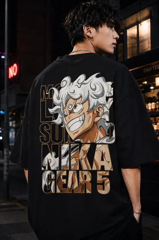 Monkey D. Luffy Gear Anime Oversized Graphic T-Shirt | Premium