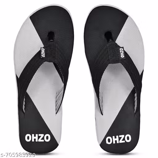 Men Casual Black Flip-Flops for Daily Wear | Lightweight Comfort Slippers