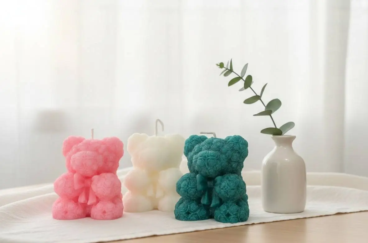 Handmade Teddy Bear Decorative Candle