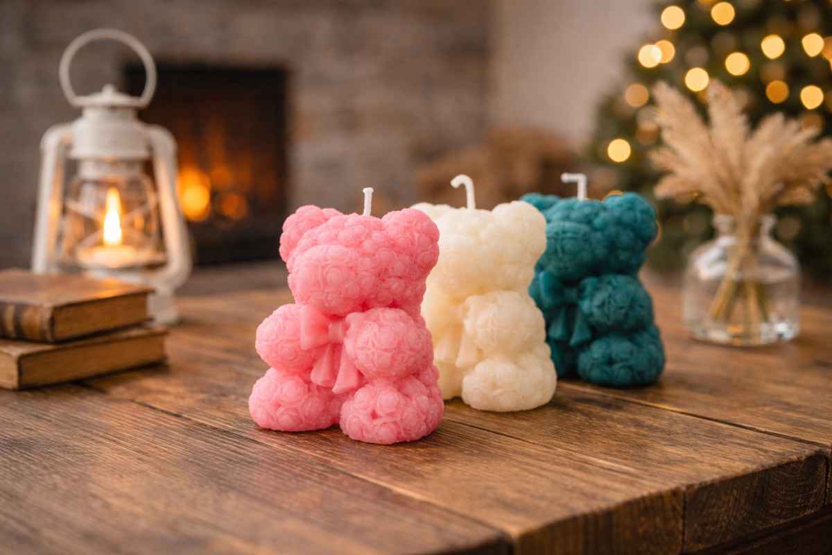 Handmade Teddy Bear Decorative Candle