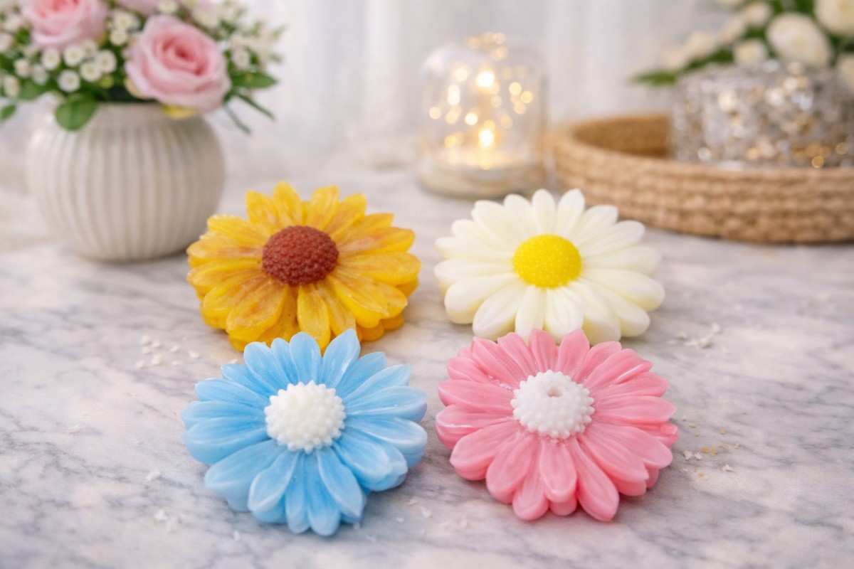 Bloom Bliss Floral Decorative Candle Set