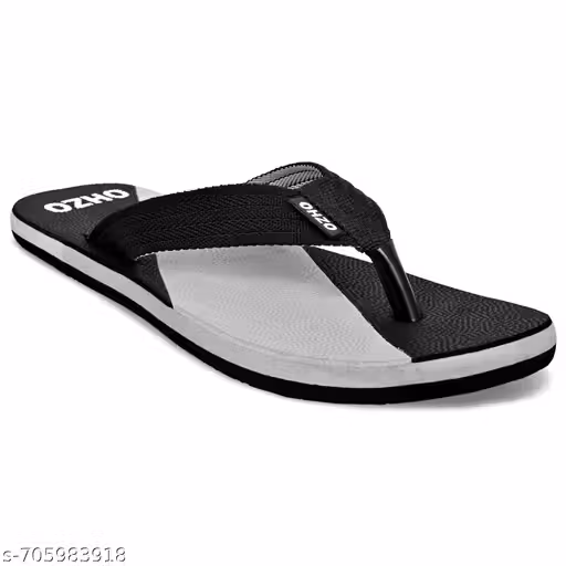 Men Casual Black Flip-Flops for Daily Wear | Lightweight Comfort Slippers