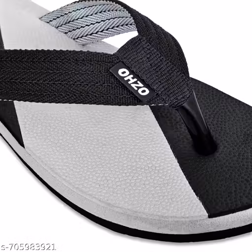 AH Black Strap Slippers for Men