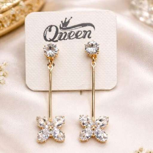 Gold Plated Crystal Butterfly Earring