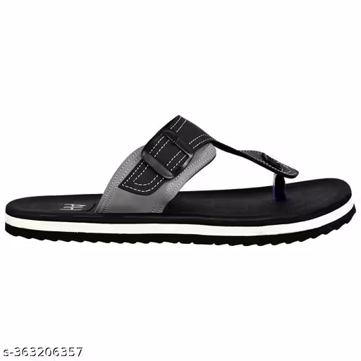 AH Black Casual Slippers for Men | Daily Wear EVA Comfort Slides