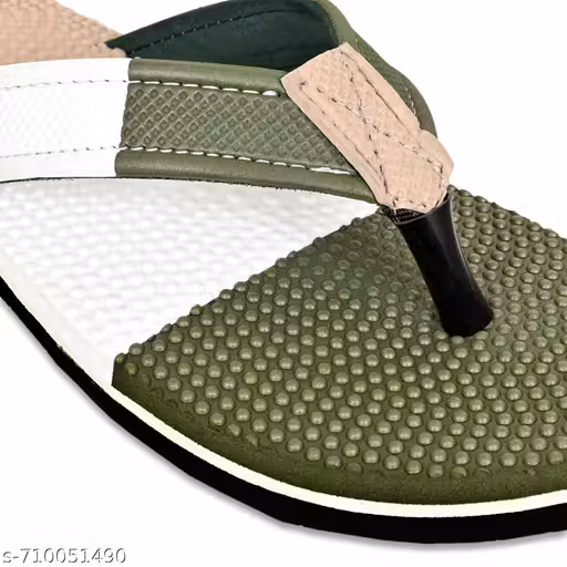 Men’s Casual Slippers, Multicolor (White, Green, Beige), Lightweight & Comfortable