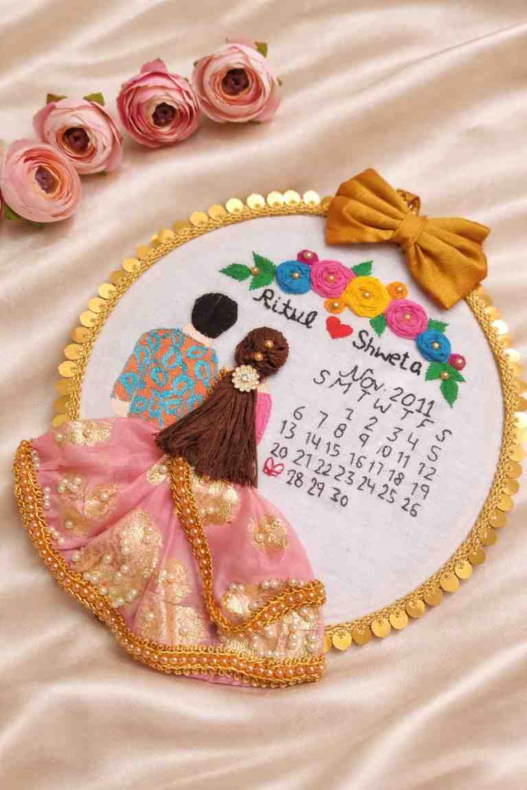 Personalized Embroidery Hoop Couple Frame