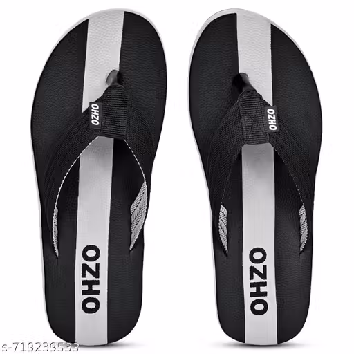 Men Casual Black Flip-Flops for Daily Wear