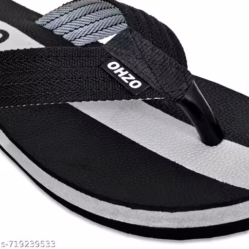 Men Casual Black Flip-Flops for Daily Wear
