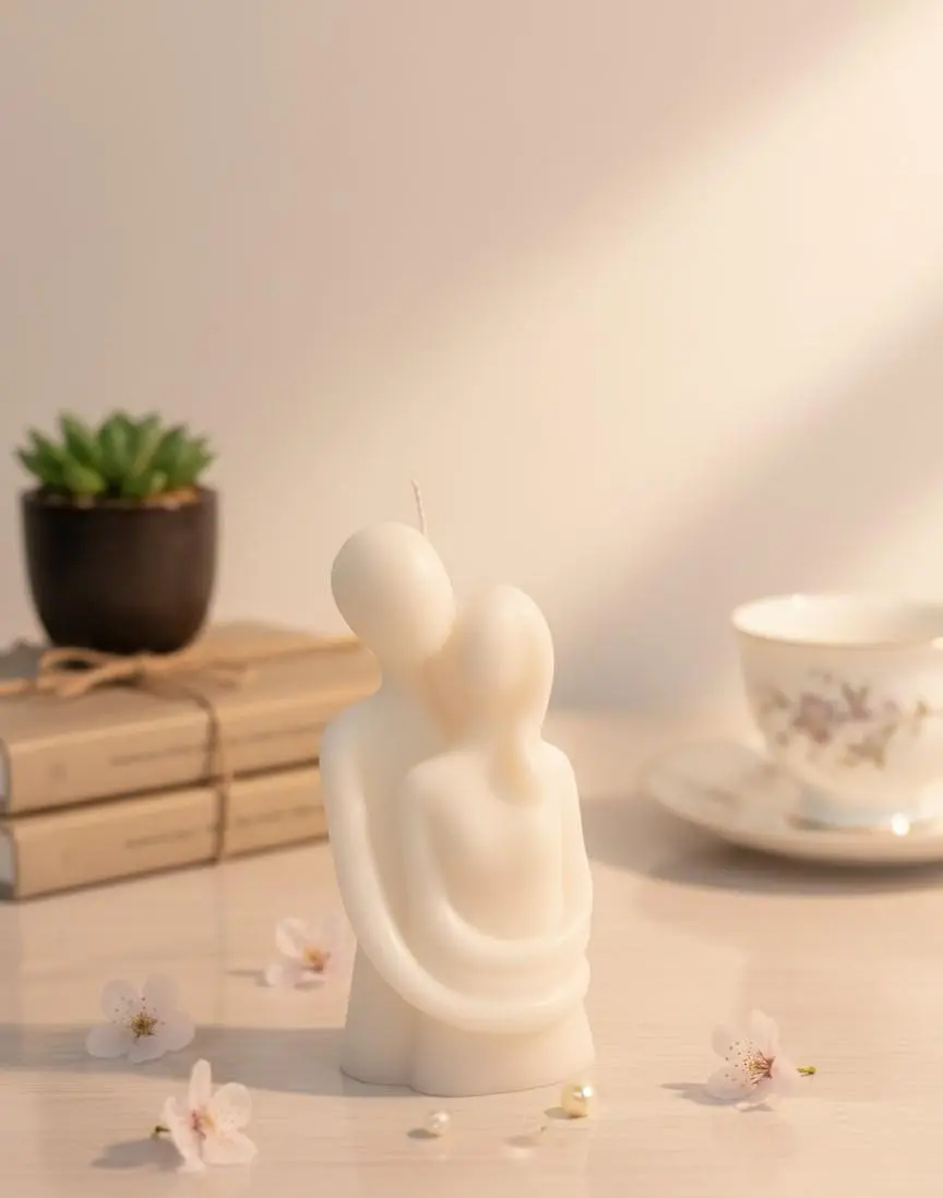 Eternal Embrace Couple Candle